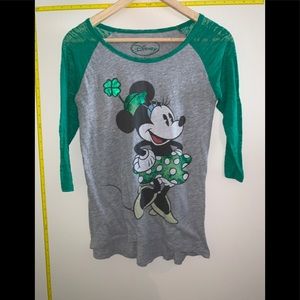 EUC Disney Minnie Mouse St. Patrick’s Day Shirt